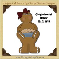 Gingerbread Baker Single Graphics Clip Art Download