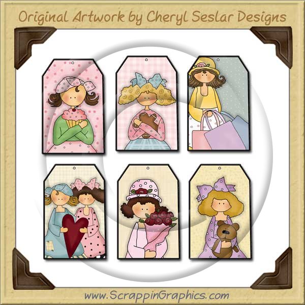 Cutie Kids Tags Collection Printable Craft Download - Click Image to Close