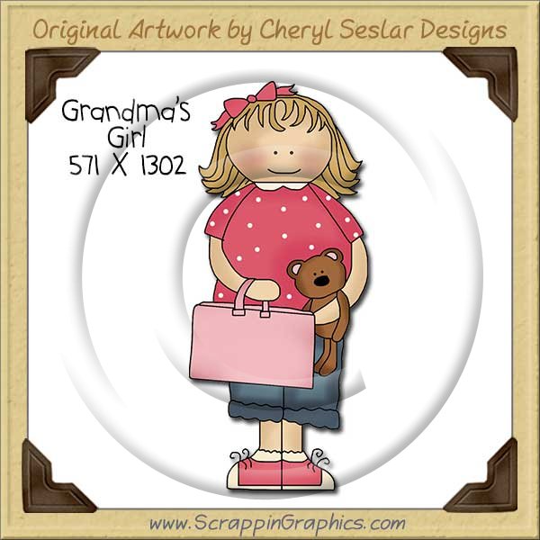 Grandma's Girl Single Clip Art Graphic Download - Click Image to Close