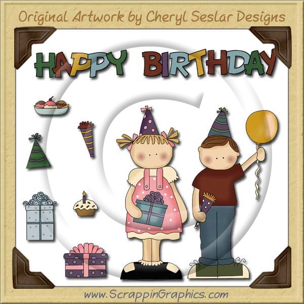 Happy Birthday Collection Graphics Clip Art Download - Click Image to Close
