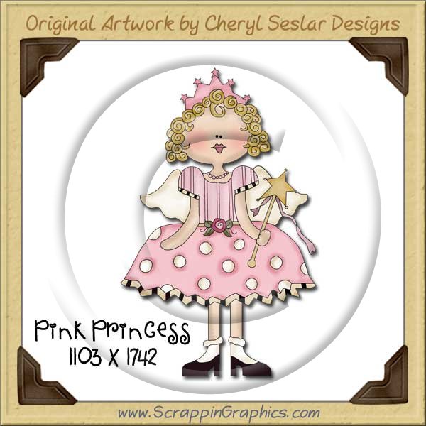 Pink Princess Single Graphics Clip Art Download - Click Image to Close
