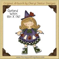 Garland Witch Single Clip Art Graphic Download