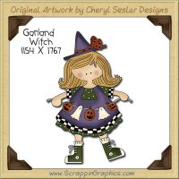 Garland Witch Single Clip Art Graphic Download