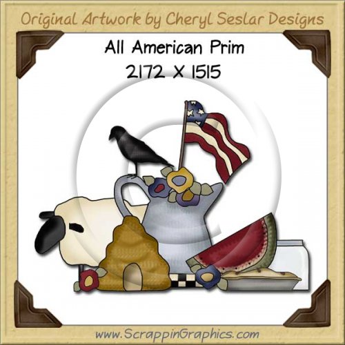 All American Prim Single Graphics Clip Art Download