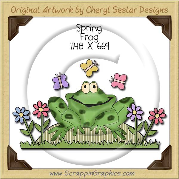 Spring Frog Single Clip Art Graphic Download - Click Image to Close