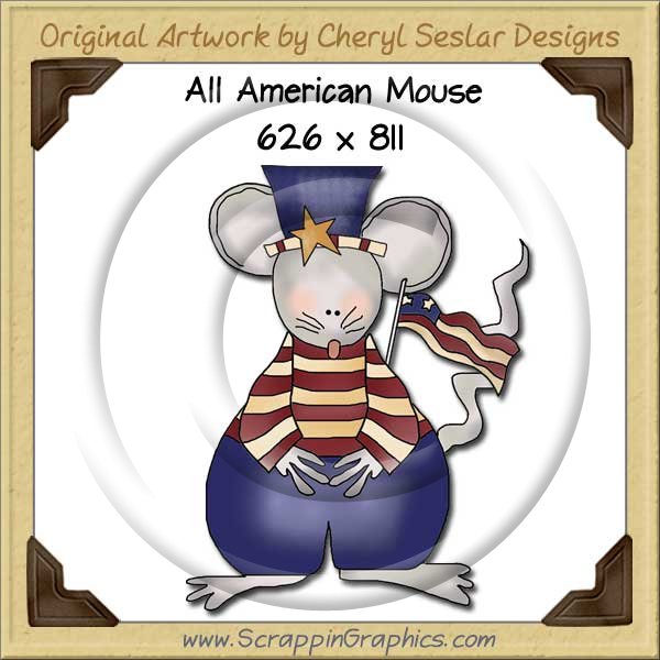 All American Mouse Single Graphics Clip Art Download - Click Image to Close