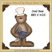 Chef Bear Single Graphics Clip Art Download