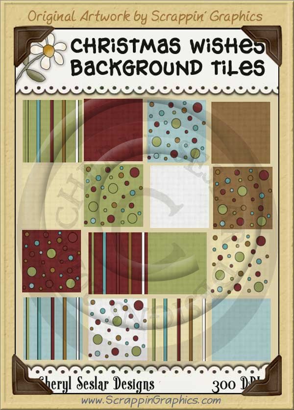 Christmas Wishes Background Tiles Clip Art Graphics - Click Image to Close