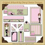 Shopaholic Journaling Delights Digital Scrapbooking Graphics Clip Art Download