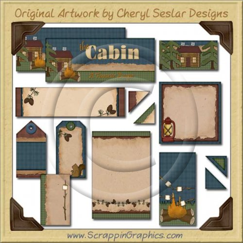 Cabin Journaling Delights Digital Scrapbooking Graphics Clip Art Download