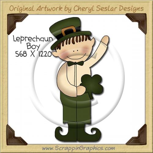 Leprechaun Boy Single Clip Art Graphic Download