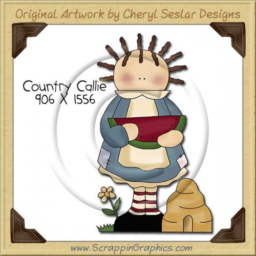 Country Callie Single Clip Art Graphic Download