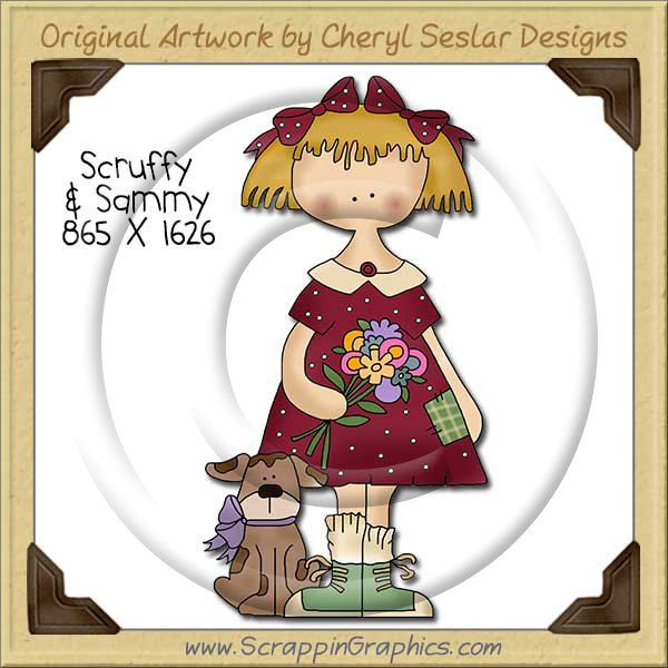 Scruffy & Sammy Single Clip Art Graphic Download - Click Image to Close