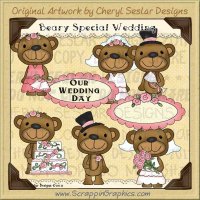 Beary Special Wedding Limited Pro Clip Art Graphics