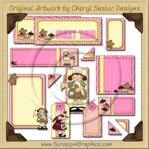 Bakery Goodies Journaling Delights Digital Scrapbooking Graphics Clip Art Download