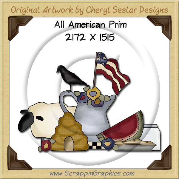 All American Prim Single Graphics Clip Art Download - Click Image to Close
