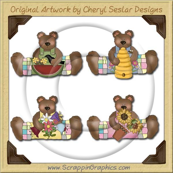 Little Country Bears Collection Graphics Clip Art Download - Click Image to Close