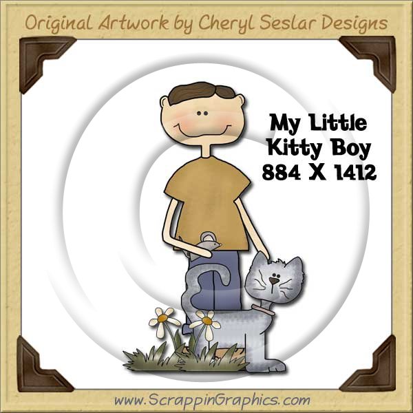 My Little Kitty Boy Single Graphics Clip Art Download - Click Image to Close