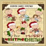Bouncing Babies Christmas Limited Pro Clip Art Graphics