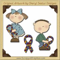 Autism Kids Graphics Clip Art Download