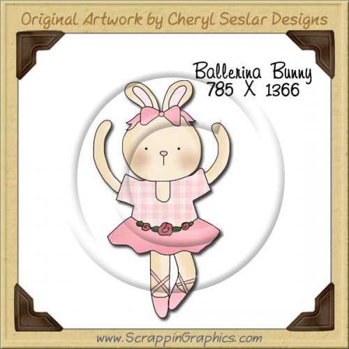 Ballerina Bunny Single Graphics Clip Art Download