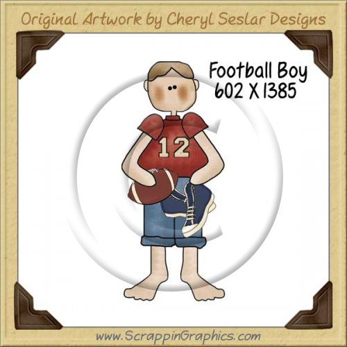 Football Boy Single Graphics Clip Art Download