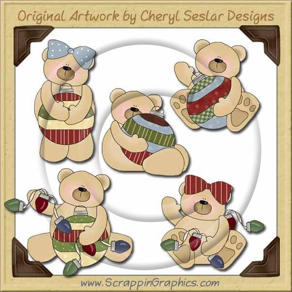 Ornament Bears Collection Graphics Clip Art Download - Click Image to Close