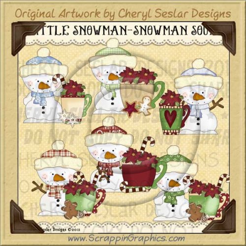 Little Snowman Soup Limited Pro Clip Art Graphics