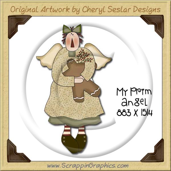 My Prim Ginger Angel Single Graphics Clip Art Download - Click Image to Close
