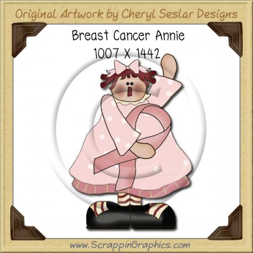 Breast Cancer Annie Single Graphics Clip Art Download
