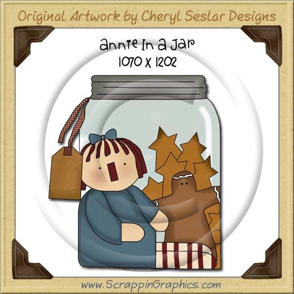 Annie In A Jar Single Graphics Clip Art Download - Click Image to Close