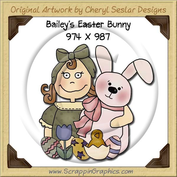 Bailey's Easter Bunny Single Graphics Clip Art Download - Click Image to Close
