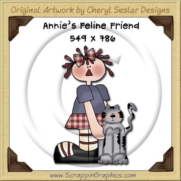 Annie's Feline Friend Single Graphics Clip Art Download - Click Image to Close