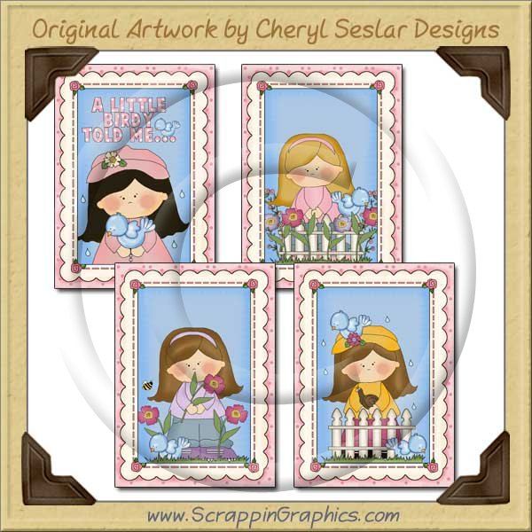 April Showers Card Sampler Collection Printable Craft Download - Click Image to Close