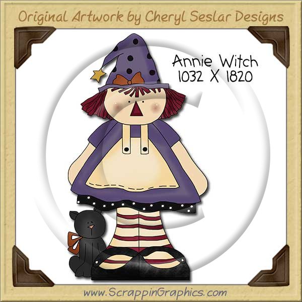 Annie Witch Single Clip Art Graphic Download - Click Image to Close