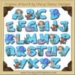 Sea Animals Alphabet & Numbers Clip Art Download