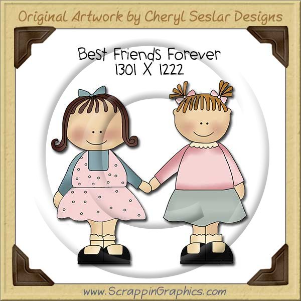 Best Friends Forever Single Clip Art Graphic Download - Click Image to Close