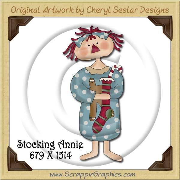 Stocking Annie Single Graphics Clip Art Download - Click Image to Close
