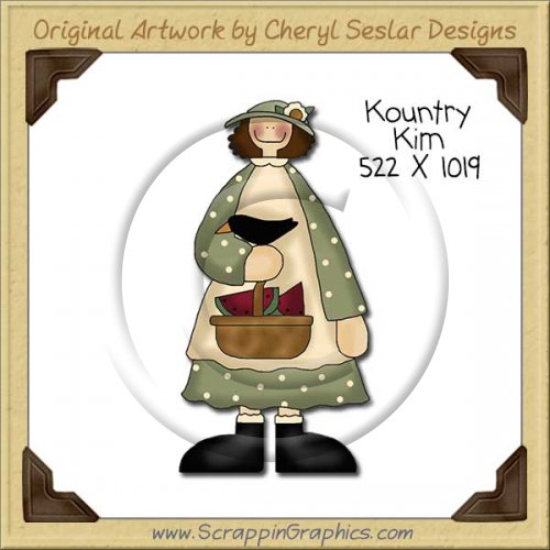 Kountry Kim Single Clip Art Graphic Download