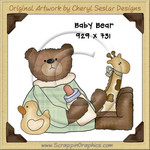 Baby Bear Single Graphics Clip Art Download