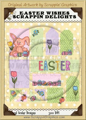 Easter Wishes Scrappin' Delights Clip Art Graphics Collection