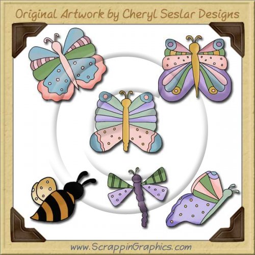 Flutterbies Graphics Clip Art Download