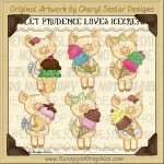 Piglet Prudence Loves Ice Cream Limited Pro Clip Art Graphics