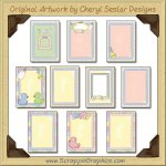 Cute As A Button Sampler Card Printable Craft Download