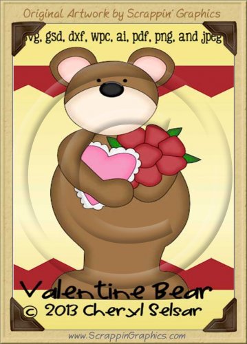 Valentine Bear Cutter Cutting Files Collection
