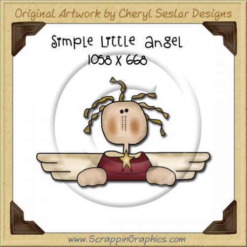 Simple Little Angel Single Graphics Clip Art Download