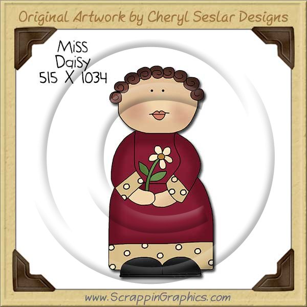 Miss Daisy Single Clip Art Graphic Download - Click Image to Close