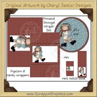 Primsical Snow Gal Wrapper Set Printable Craft Collection Graphi