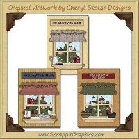 Prim Window Sampler Card Collection Printable Craft Download