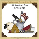 All American Prim Single Graphics Clip Art Download